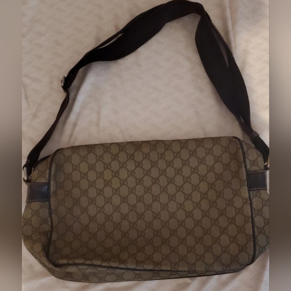 Gucci Monogram Canvas Crossbody Bag